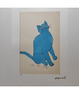 Andy Warhol Signed - CAT (One Blue Pussy)- Certificate Leo Castelli - £117.25 GBP