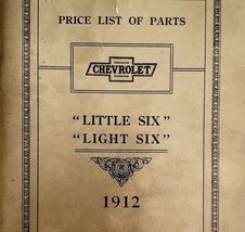 Chevrolet Price List Of Parts 1912 PB Booklet Little Six Light Six Flint... - $97.54 CAD