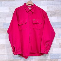 Woolrich Expedition Chamois Cloth Shirt Red Outdoor Hiking Vintage 90s Mens XL - $79.19