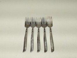 Lot Of 5 Oneida Community Silverplate SOUTH SEAS 1955 Salad Forks Replacement - $24.99