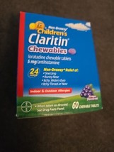  Children&#39;s Non-Drowsy Claritin Chewables 60 Grape Allergies (BN24) - $14.20