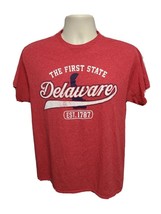 Delaware The First State est 1787 Adult Medium Red TShirt - £11.73 GBP