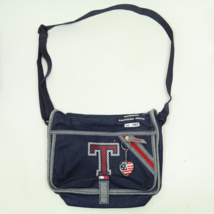 Back to School Tommy Hilfiger Blue Denim Book bag T Logo Tote Organizer - $19.35