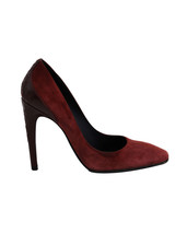 Bottega Veneta Kid Luxe Heels In Suede Women Burgundy Size 37 - $190.95