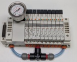 SMC VV5Q11-ULB970066  Solenoid Valve Manifold w/ VQ1200Y-5-X35 VQ1301-5 ... - $168.29