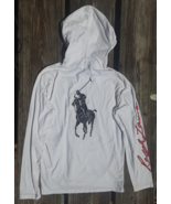 Polo Ralph Lauren Men&#39;s T-Shirt Hoodie Big Pony Cotton Long Sleeve White... - $29.69