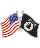 Wounded Warrior USA Flag Military Lapel Pin 1-1/4 Inches - £7.30 GBP
