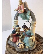 Avon Holiday Treasures Porcelain Figurines Nativity  Mary Joseph Jesus 2002 - £7.78 GBP