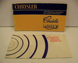 1979 CHRYSLER CORDOBA LEBARON OPERATING INSTRUCTIONS &amp; SOUND SYSTEMS MAN... - $36.00