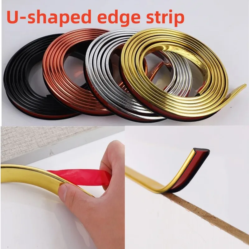 New U-shaped Edge Banding Tape PVC Self-Adhesive Furniture Decoration Strip Wo - £15.60 GBP+