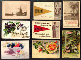 17 POSTCARD Antique Vintage PLACES 1909-1921 1+2c stamps City Mid-West USA towns - £168.03 GBP