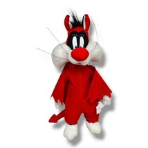 Vintage 98 Looney Tunes Sylvester Plush 13&quot; Red Devil Costume Stuffed Animal P1 - £10.35 GBP
