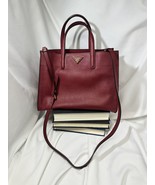 Authenticity Guarantee 
Prada Saffiano Soft Triple Pocket Tote Red Cherr... - $1,722.22 CAD