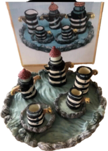 Artmark Spirit Of The Sea Lighthouse Theme Mini Resin Tea Set 1996 With Box - $275.18 MXN