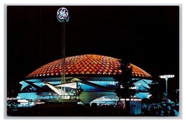 General Electric Pavilion At Night New York World&#39;s Fair 1964 Chrome Postcard Z8 - £3.07 GBP
