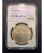 1889 $1 Morgan Silver Dollar UNC Details NGC Certified Brilliant Uncircu... - £73.69 GBP