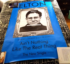 Elton John &amp; Marcella Detroit Promo &quot;Aint Nothing Like The Real Thing&quot; 2 Posters - £25.78 GBP