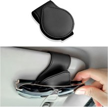 Magnetic Sunglass Holder for Car PU Leather Sunglass Holder for Car Visor Univer - £11.00 GBP