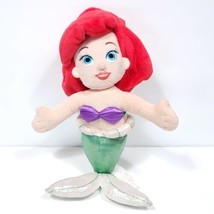 Disney The Little Mermaid Plush Ariel Stuffed Animal 13&quot; Red Hair Shiny Girl - £14.00 GBP