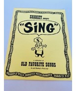 Music Sheet Vtg Ephemera song book Shakey Says Pizza restaurant Italian ... - $23.72