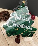 10pcs Acrylic Christmas Tree Cards,custom Acrylic christmas favors decor... - £14.01 GBP