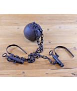 Ball and Chain Prison Iron Rustic Jail Prop 17 lbs Shackles Leavenworth ... - €73,80 EUR