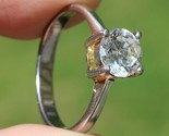 size 8 engagement ring STERLING SILVER &amp; CZ vintage 925 ladies Estate Sale! - £25.94 GBP