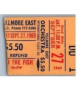 Country Joe &amp; The Fish Ticket Stub September 27 1969 Fillmore East NY - £108.99 GBP