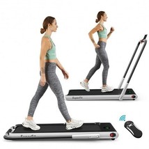 2-in-1 Folding Treadmill with Remote Control and LED Display-Silver - Co... - $540.04