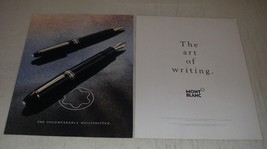 1990 Montblanc Meisterstuck Pens Ad - The art of writing - £14.78 GBP