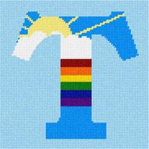 Pepita Needlepoint kit: Letter T Rainbow, 7&quot; x 7&quot; - £40.18 GBP+