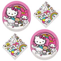 Hello Kitty Party Supplies - Hello Kitty &amp; Friends Theme Birthday Party Round Pa - £12.22 GBP+