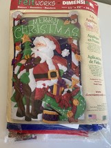Dimensions Feltworks Christmas Banner “MERRY CHRISTMAS” 15&quot; X 22&quot; Felt Kit 8106 - £11.62 GBP