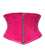Heavy Duty Steel boned Patent Mini cincher PVC Waist training Zipper Cor... - $855.11 MXN