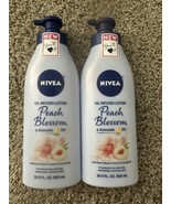 2 Bottles Nivea Peach Blossom Oil Infused Lotion Avocado For Dry Skin 16... - £14.15 GBP