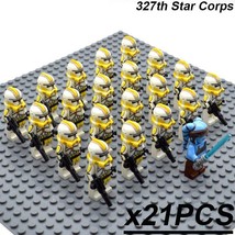 21pcs/set Star Wars Jedi Aayla Secura Leader 327th Star Corps Minifigures Block - £23.69 GBP