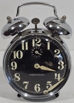 Vtg Westclox Chrome 12070 Wind-Up Alarm Clock For Repair As-Is Made in B... - $346.64 MXN
