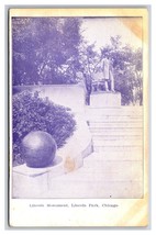 Lincoln Monument Lincoln Park Chicago Illinois IL UNP Cyanotype DB Postcard T22 - £3.86 GBP