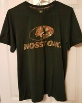 Mossy Oak~Mens Green Short Sleeve~Hiking Hunting T Shirt Size Medium - £7.60 GBP