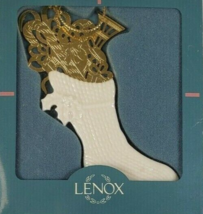 Lenox Vintage Porcelain Christmas Stocking Ornament Full Of Golden Gifts USA New - £18.74 GBP