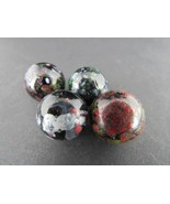 Doug Sweet confetti Handmade Art Glass Marble lot x4 5/8&quot; ESTATE SALE - $809.53 MXN