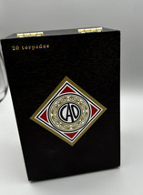 Cigar Box Empty  CAO Gold Maduro Torpedo  Wood Black Logos Nicaragua - $10.36