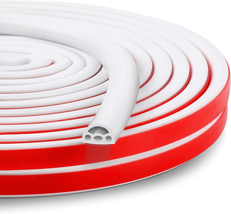 40 Feet Silicone Door Weather Stripping Seals Gaps From 5/32 Inch to 1/4 Inch - £19.33 GBP