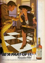 1986 Canadian Club Liquor Sexy Legs Pearls Whisky Sour Vintage Print Ad 1980s - £4.50 GBP