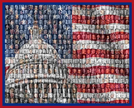 United State Presidents Mosaic Print Art Designed using all the United S... - £15.98 GBP+