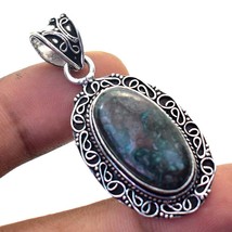 Sanora Chrysocolla Vintage Style Gemstone Handmade Pendant Jewelry 2&quot; SA 1749 - £5.17 GBP