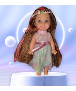 Used Brunette Shelly Barbie Princess Doll (Kelly) in Good Condition with... - $11.00