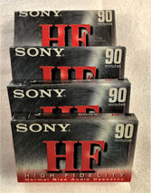 Sony HF90 High Fidelity Normal Bias Blank Cassette Tapes Sealed New (Qty 4) - £12.10 GBP