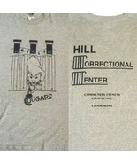 Vintage Y2K Hill Correctional Center Prison Galesburg Cougars Gray Tshir... - $72.55