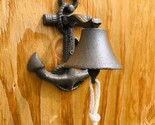 Nautical Ship Cast Iron Anchor Ringing Bell Wall or Post Mounted Seaman ... - £15.79 GBP